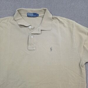 VTG 90s Tan Polo By Ralph Lauren Polo Shirt Size L Large  Brown